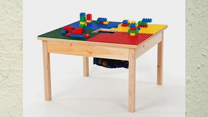 DUPLO® Compatible Wood Table-27x27-MADE IN THE USA!!-PREASSEMBLED-Solid Hardwood Legs and Frame-BUILT