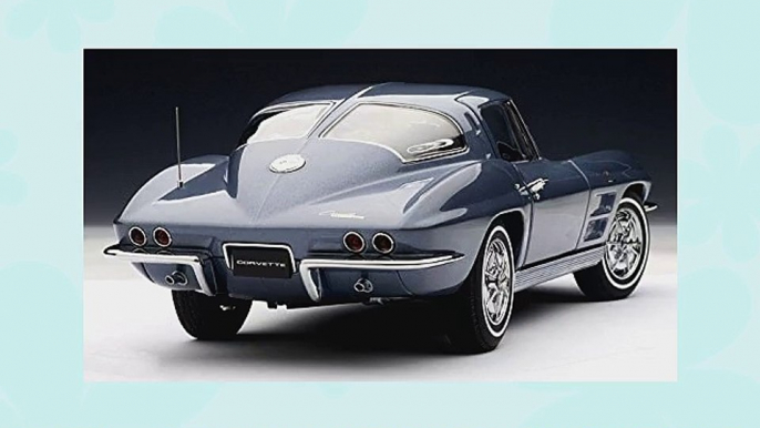 1963 Chevrolet Corvette Split Window Sting Ray Silver Blue 1/18 Autoart