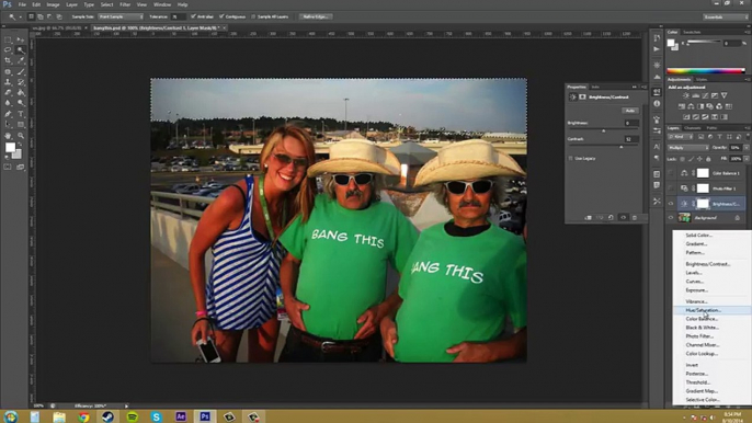 ---Photoshop CS6 Tutorial - 76 - Adding a Mask to Adjustment Layers