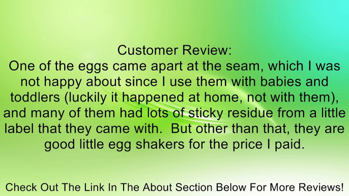 One Dozen Egg Shakers Review