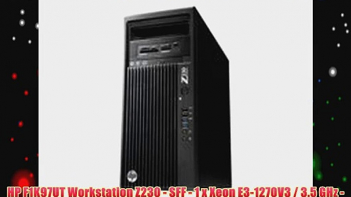 HP F1K97UT Workstation Z230 - SFF - 1 x Xeon E3-1270V3 / 3.5 GHz - RAM 16 GB - HDD 1 TB  SSD