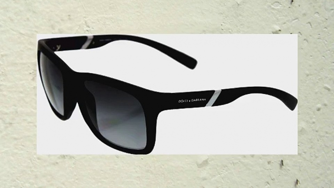 Dolce and Gabbana 6072 2616T3 Black 6072 Gym Wayfarer Sunglasses Polarised Lens
