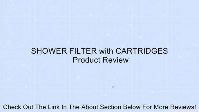 SHOWER FILTER with CARTRIDGES Review