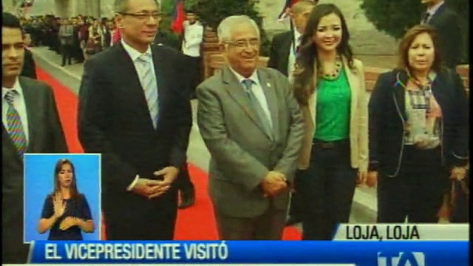 Vicepresidente Jorge Glas cumple agenda en Loja