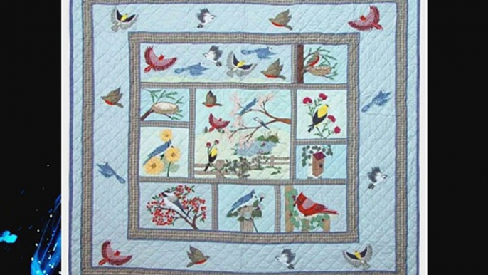 Patch Magic Queen Songbirds Quilt 85-Inch by 95-Inch