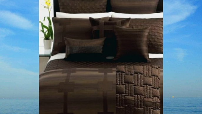 Hotel Collection Meridian Quilted Coverlet Sepia Brown