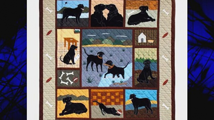 Patch Magic King Black Lab Quilt 105-Inch by 95-Inch