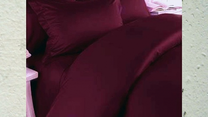 MARRIKAS Solid BURGUNDY Down Alternative 9-pc Comforter Set Size KING