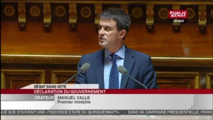 Discours de Manuel Valls devant le Sénat