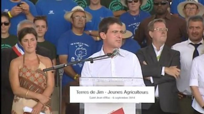 Discours de Manuel Valls à l’évènement organisé par les Jeunes Agriculteurs "les terres de Jim"