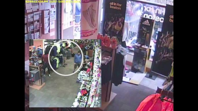 Boston Marathon Bombing Scene From Inside Marathon Sports Store