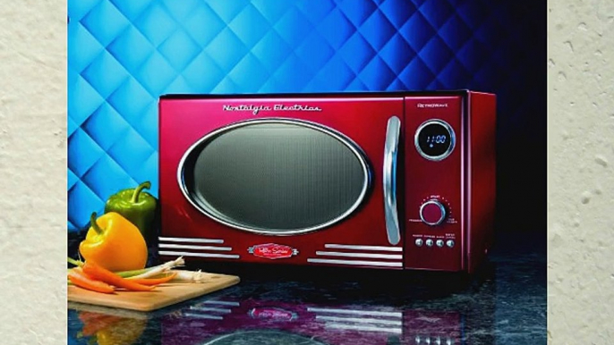 Nostalgia Electrics RMO400RED Retro Series .9 CF Microwave Oven Red