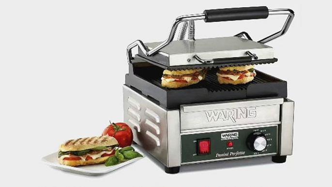 Waring Commercial WPG150 Compact Italian-Style Panini Grill 120-volt