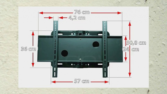 TV Wandhalterung quipma 811 f?r 37-80 Zoll bis Vesa 600 x 400 max.75 kg schwarz