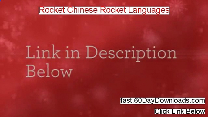 Get Rocket Chinese Rocket Languages free of risk (for 60 days)