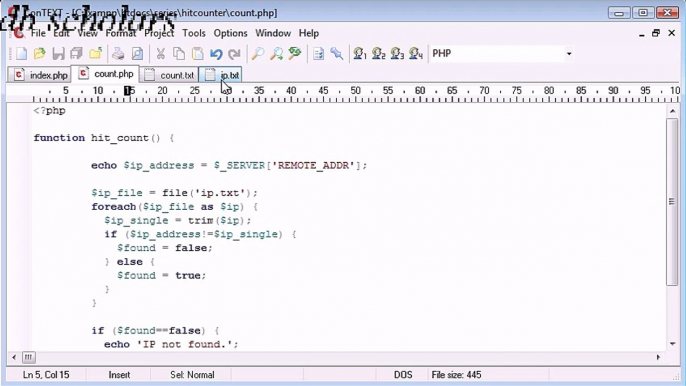 PHP Lecture (94) Creating a File Based Unique Hit Counter Part 2_x264