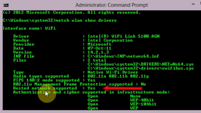 How to turn wired network connection into a WiFi Access Point using command prompt [HD + Narration]