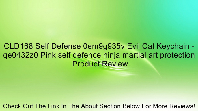 CLD168 Self Defense 0em9g935v Evil Cat Keychain - qe0432z0 Pink self defence ninja martial art protection Review