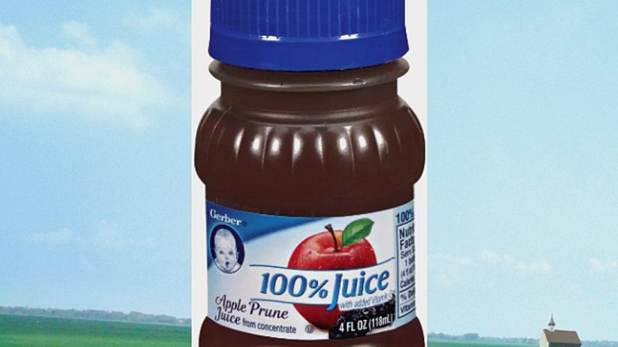 Gerber 100% Juice Apple Prune 4-Ounce Bottles (Pack of 24)