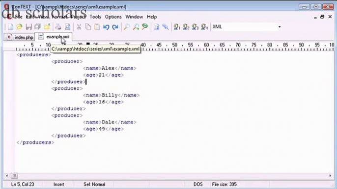 PHP Lecture (105) Reading a Simple XML File Part 1