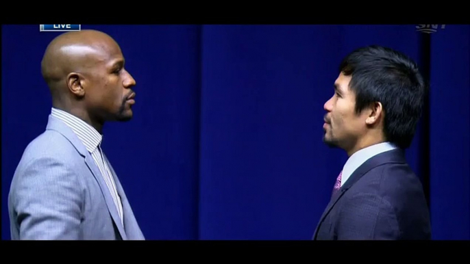 Le face-à-face de Floyd Mayweather vs Manny Pacquiao