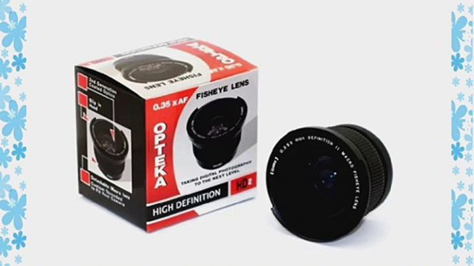 Opteka .35x HD2 Super Wide Angle Panoramic Macro Fisheye Lens for Olympus SP-570 SP-565 SP-560