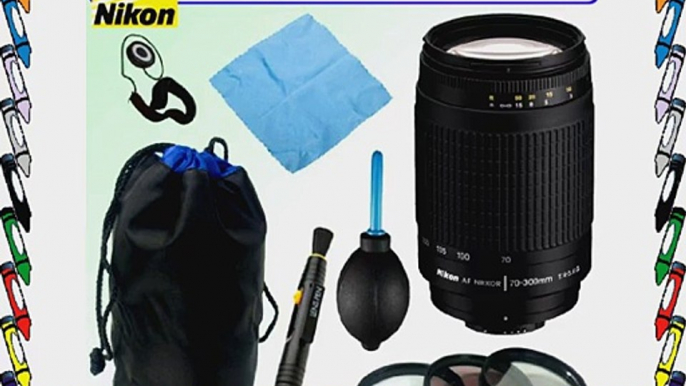 Nikon 70-300mm f/4-5.6G AF Nikkor SLR Camera Lens (Worldwide)   Deluxe Accessory Kit