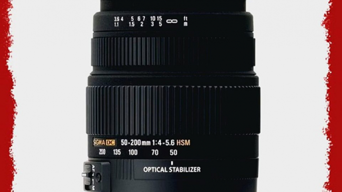 Sigma 50-200mm f/4.0-5.6 DC IF SLD Optical Stabilized (OS) Lens with Hyper Sonic Motor (HSM)