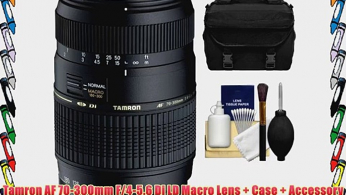 Tamron AF 70-300mm F/4-5.6 Di LD Macro Lens   Case   Accessory Kit for Canon EOS 6D 70D Rebel