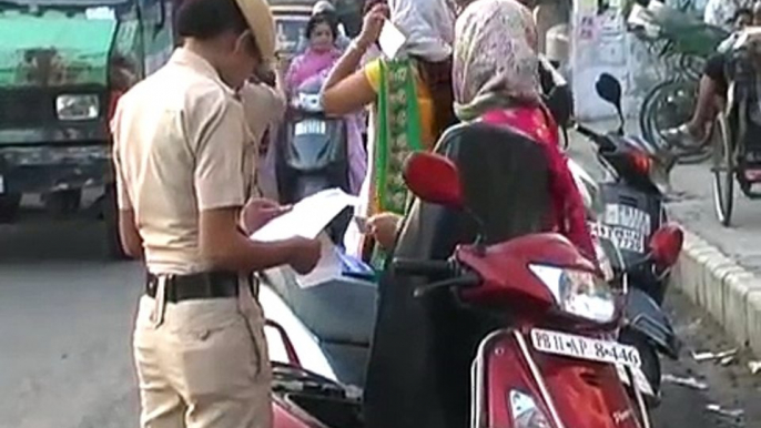 Now India Punjab Police Challan  to Face Covered Girls at Patiala