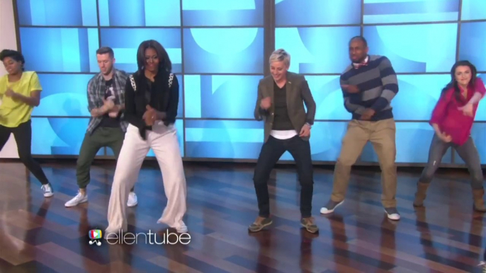 First Lady Michelle Obama And Ellen DeGeneres Have An "Uptown Funk" Dance Party / Première Dame Michelle Obama et Ellen DeGeneres ont un « Uptown Funk " Dance Party