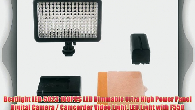 Bestlight LED-5023 160PCS LED Dimmable Ultra High Power Panel Digital Camera / Camcorder Video