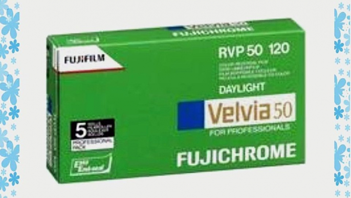 Fujifilm Fujichrome Velvia 50 Color Slide Film ISO 50 120 size 5 Roll Pro Pack