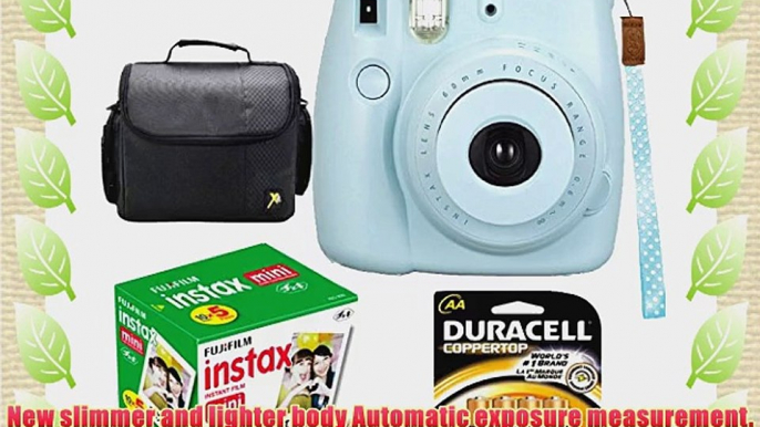 Fujifilm Instax Mini 8 Instant Film Camera (Blue) With Fujifilm Instax Mini 5 Pack Instant