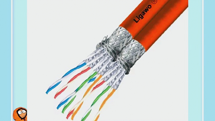 Ligawo ? Installation Cable Cat.7 250m on wooden drum S / FTP duplex 1200MHz orange