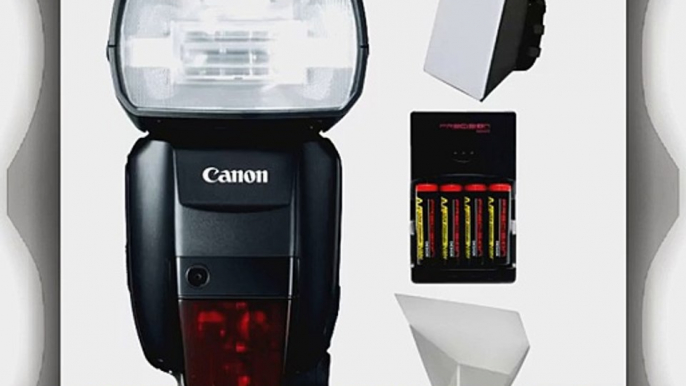 Canon Speedlite 600EX-RT Flash with Soft Box   Reflector   Batteries