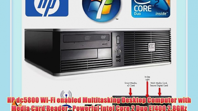 HP dc5800 Wi-Fi enabled Multitasking Desktop Computer with Media Card Reader - Powerful Intel