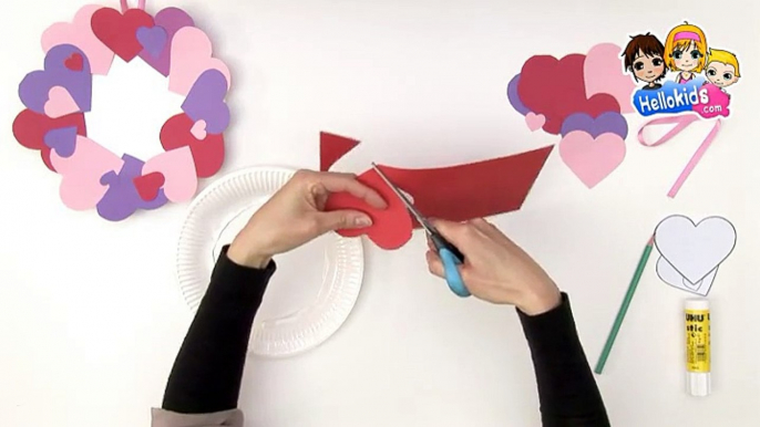 Heart Wreath - Kids Craft - HOW-TO videos - VALENTINE CRAFTS HOW-TO videos