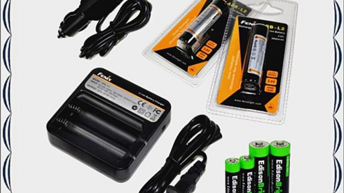 Fenix ARE-C1 two bays Li-ion 18650 home/in-car battery charger Two Fenix 18650 ARB-L2 2600mAh