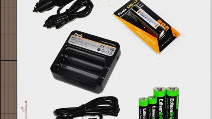 Fenix ARE-C1 two bays Li-ion 18650 home/in-car battery charger Fenix 18650 ARB-L2 2600mAh rechargeable