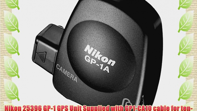 Nikon 25396 GP-1 GPS Unit Supplied with GP1-CA10 cable for ten-pin remote terminals GP1-CA90