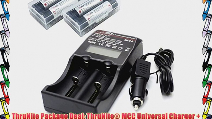 ThruNite Package Deal: ThruNite? MCC Universal Charger   ThruNite? 3400mAh 18650 lithium Batteries