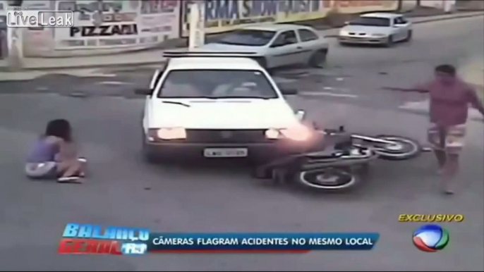 Guy Kissing Girlfriend After She Flew In A Traffic Collision In Brazil