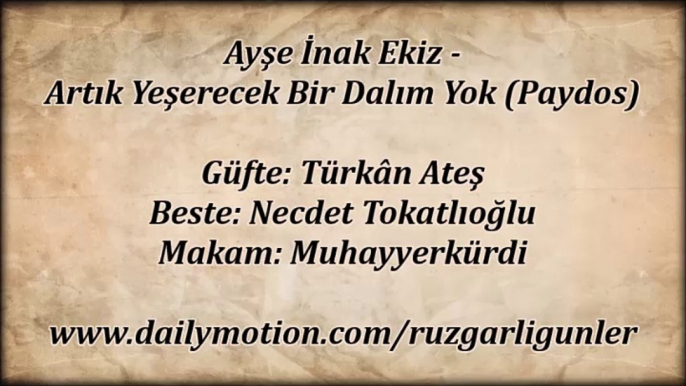 Ayşe İnak Ekiz-Artık Yeşerecek Bir Dalım Yok (Paydos)