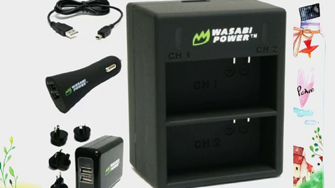 Wasabi Power Dual Battery Charger for GoPro Hero3 Hero3  and GoPro AHDBT-301 AHDBT-302 AHBBP-301