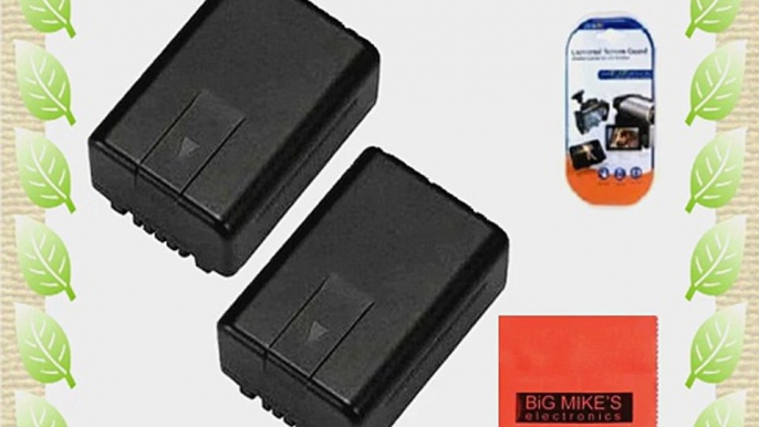 Pack Of 2 VW-VBK180 Batteries for Panasonic HC-V10 HC-V100 HC-V500 HC-V700 Camcorder   More!!