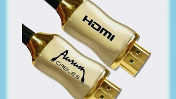 HDMI Cable Nylon Braided Platinum and Gold Style Male to Male Connectors (50 Feet)