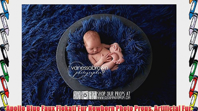 Apollo Blue Faux Flokati Fur Newborn Photo Props Artificial Fur Newborn Baby Photography Props