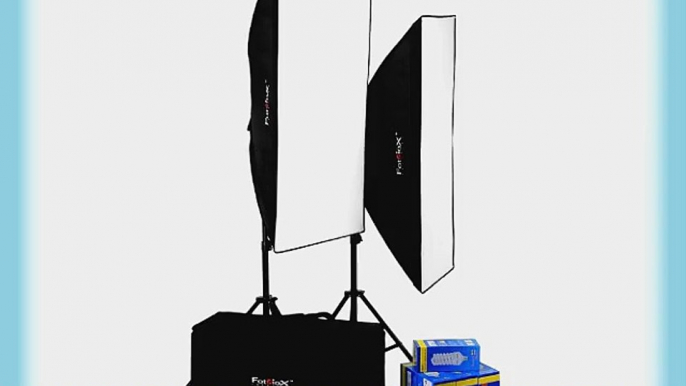 Fotodiox Pro CFL50120 Compact Studio Continous Fluorescent Softbox Lighting Kit for Film Video