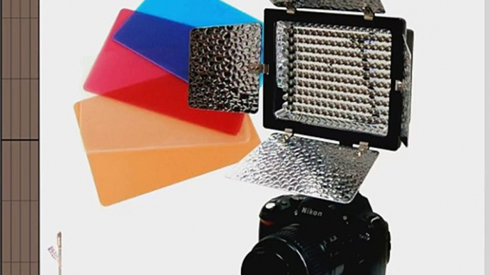 LimoStudio 160 LED Photography Light with Barndoor for Digital Camera or Digital Video Camcorder